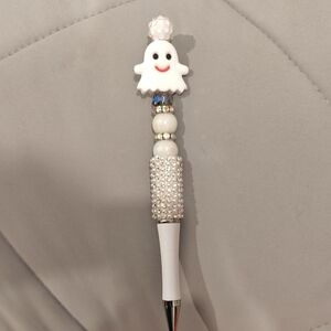Cute Ghost Pen with Pearl Accents